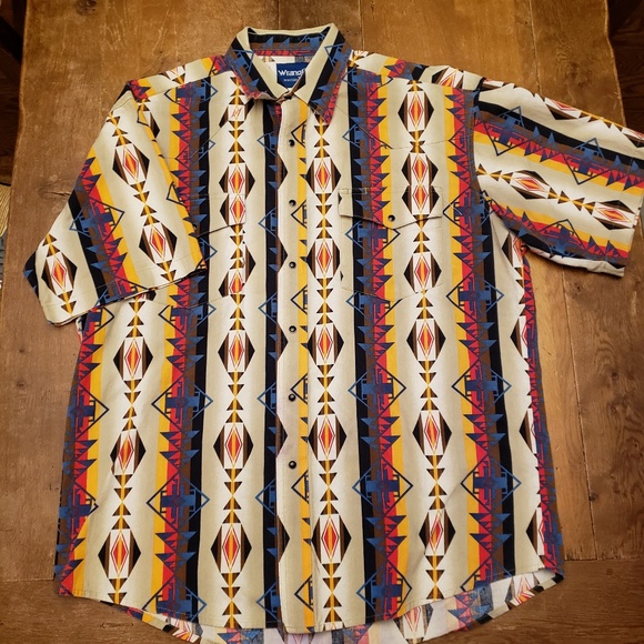 Vintage Other - Vintage Wrangler western pearl button down shirt